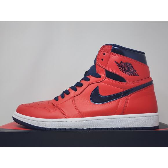 Air Jordan 1 Retro High OG DAVID LETTERMAN 555088-606 Size 10.5 WORN - Picture 3 of 9